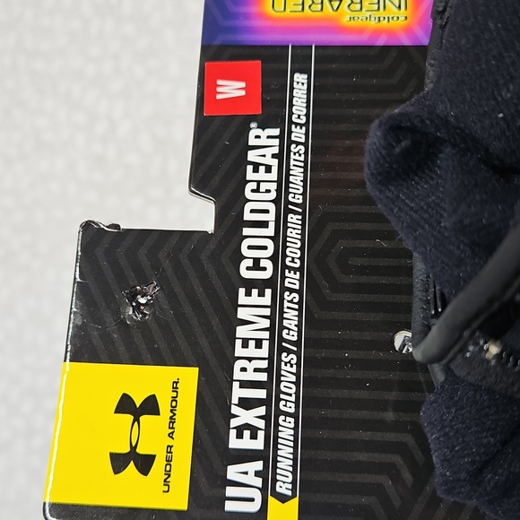 new unisex under armour ua extreme cold gear infrared gloves 1249429 black/gray - Picture 7 of 10